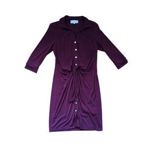 [SOLD] Philosophy Shirt Dress, Burgundy, Size PS